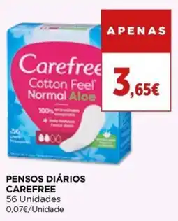 Supercor PENSOS DIÁRIOS CAREFREE 56 Unidades promoção