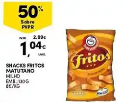 Continente SNACKS FRITOS MATUTANO MILHO EMB.: 130 G promoção