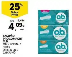 Continente TAMPÃO PROCOMFORT O.B. EMB.: 32 UNID promoção