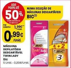 Intermarché Bic - maquina depilatoria descartavel twin lady promoção