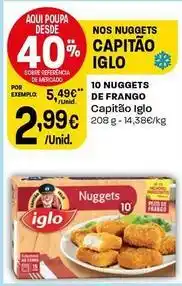 Intermarché Capitão iglo - 10 nuggets de frango promoção