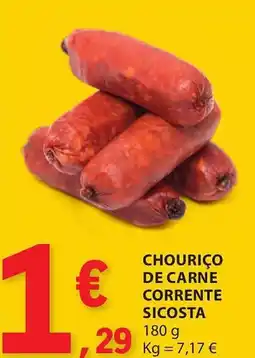 E.Leclerc CHOURIÇO DE CARNE CORRENTE SICOSTA 180 g promoção