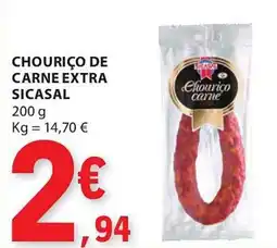 E.Leclerc CHOURIÇO DE CARNE EXTRA SICASAL 200g promoção