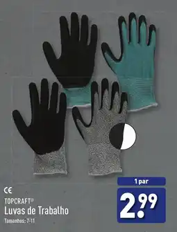 ALDI TOPCRAFT Luvas de Trabalho promoção