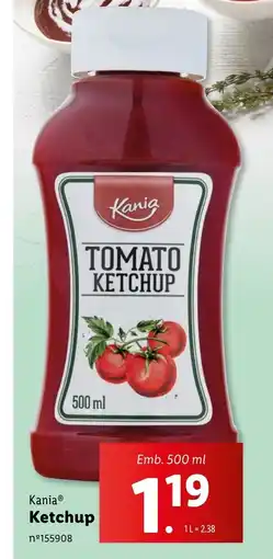 Lidl Kania Ketchup Emb. 500 ml promoção