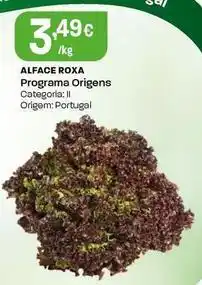 Intermarché Programa origens - alface roxa promoção