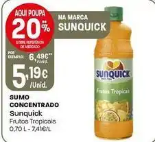 Intermarché Sunquick - sumo concentrado promoção