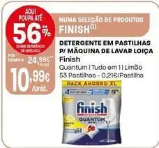 Intermarché Finish - detergente em pastilhas p/ maquina de lavar loica promoção