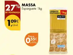 Pingo Doce MASSA Esparguete 1kg promoção