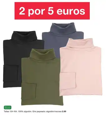 Zeeman Eco Tallas 134-164 100% Algodón Gris Jaspeado Algodón/Viscosa promoção