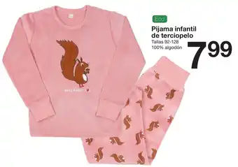Zeeman Pijama Infantil de Terciopelo Tallas 92-128 promoção