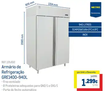 Makro Armário de Congelação GRE1400-940L promoção