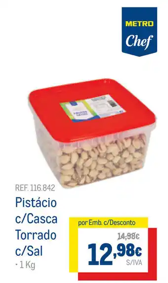 Makro Pistácio c/Casca Torrado c/Sal 1kg promoção