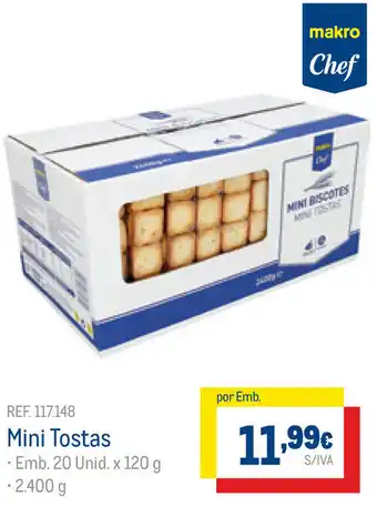 Makro Mini Tostas 20x120g promoção