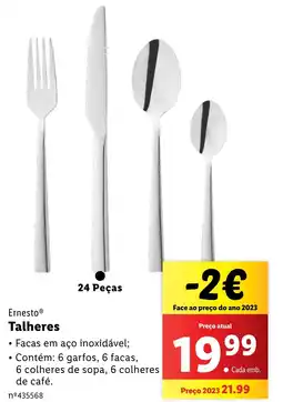Lidl Ernesto Talheres promoção