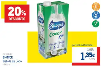 Makro Shoyce Bebida de Coco 1Litro promoção