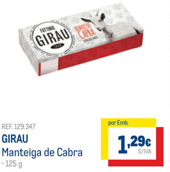 Makro Girau Manteiga de Cabra 125g promoção