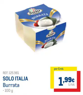 Solo Italia Burrata 100g