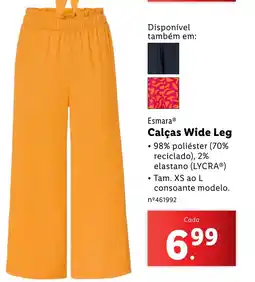 Lidl Esmara Calças Wide Leg promoção