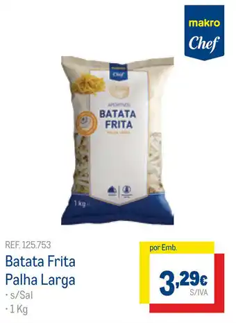 Makro Batata Frita Palha Larga 1kg promoção