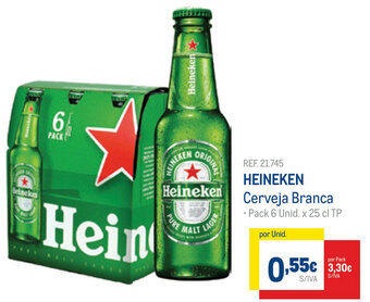 Makro Heineken Cerveja Branca 6x25cl promoção
