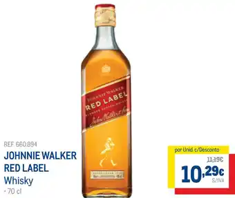 Makro Johnie Walker Red Label Whisky 70cl promoção