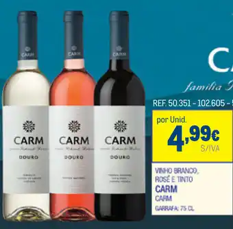 Makro Vinho Branco, Rosé e Tinto Carm 75cl promoção