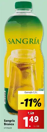 Lidl Sangria Branca Garrafa 1,5 L promoção