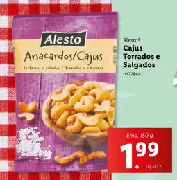 Lidl Alesto Cajus Torrados e Salgados promoção
