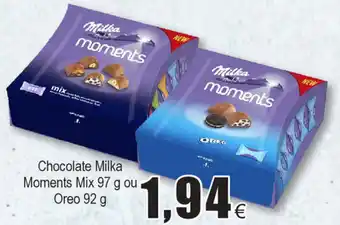 Froiz Chocolate Milka Moments Mix 97g ou Oreo 92g promoção
