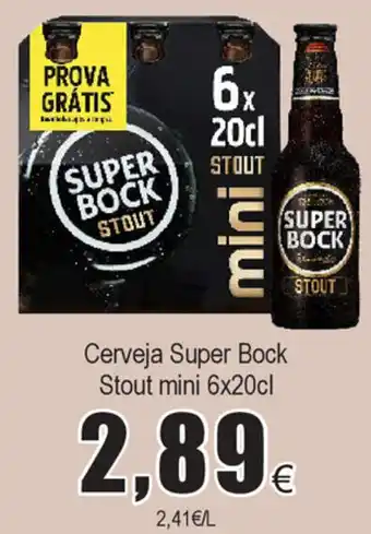 Froiz Cerveja Super Bock Stout Mini 6x20cl promoção