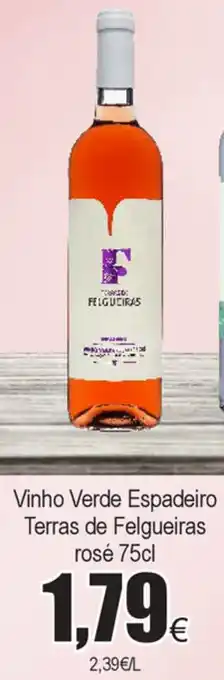 Froiz Vinho Verde Espadeiro Terras de Felgueiras Rosé 75cl promoção