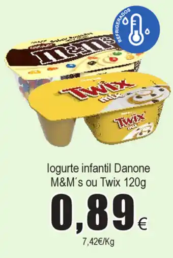 Iogurte Infantil Danone M&M's ou Twix 120g