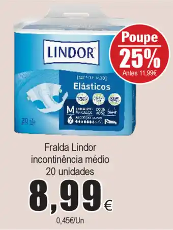 Froiz Fralda Lindor Incontinência Médio 20 Unid promoção
