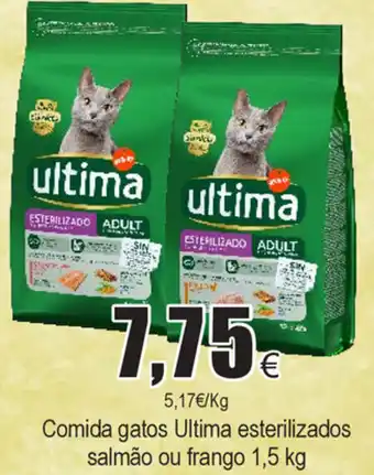 Froiz Comida Gatos Ultima Esterilizados Salmão ou Frango 1,5kg promoção