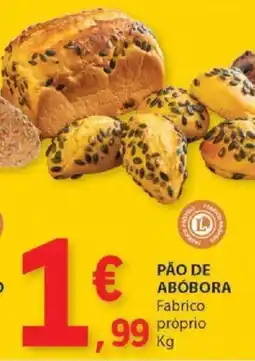 E.Leclerc PÃO DE ABÓBORA Fabrico próprio kg promoção