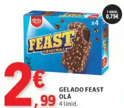 GELADO FEAST OLÁ 4 unid.