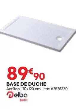 Bricomarché BASE DE DUCHE Acrílico ❘ 70x120 cm | ltm: 62525870 promoção
