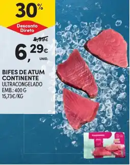 Continente BIFES DE ATUM CONTINENTE ULTRACONGELADO EMB.: 400 G promoção