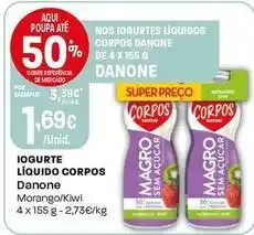 Intermarché Danone - iogurte líquido corpos promoção