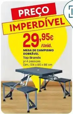 Intermarché Top brands - mesa de campismo dobrável promoção