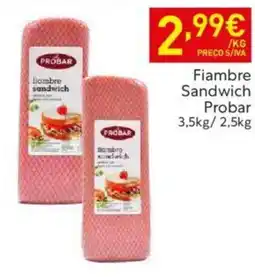 Recheio Fiambre Sandwich Probar promoção