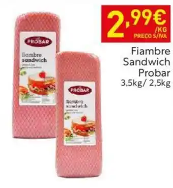 Recheio Fiambre Sandwich Probar promoção