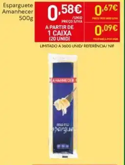 Recheio Esparguete Amanhecer 500g promoção