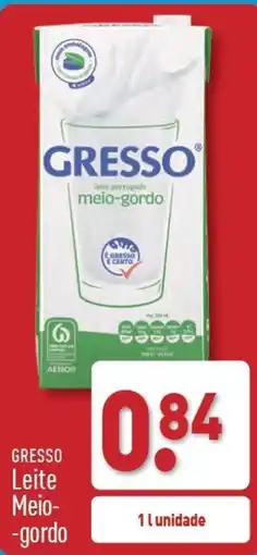 ALDI GRESSO Leite Meio-Gordo 1 l unidade promoção