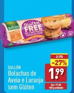 ALDI GULLÓN Bolachas de Aveia e Laranja sem Glúten promoção
