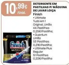 Intermarché Finish - detergente em pastilhas p/ maquina de lavar loica promoção