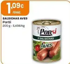 Intermarché Porsi - salsichas aves promoção
