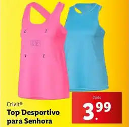 Lidl Crivit Top Desportivo para Senhora promoção