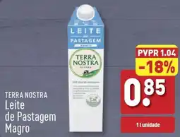 ALDI TERRA NOSTRA Leite de Pastagem Magro 1 L unidade promoção